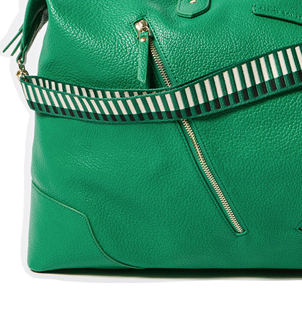 Olivia Green Ladder Weekend Bag