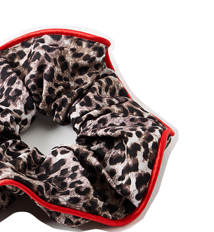 Cilla Animal Print Large Hair Scrunchie