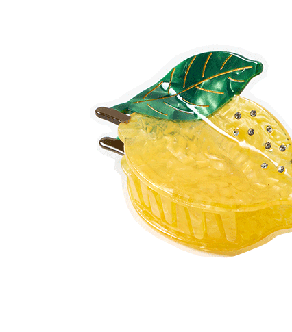 Sorren Yellow Lemon & Stone Hair Claw Clip