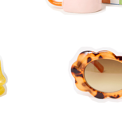 Amber Faux Tortoiseshell Flower Oval Sunglasses