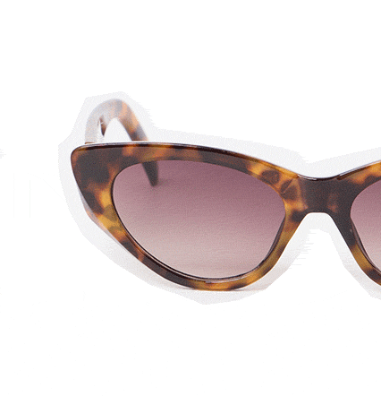 Dark Brown Faux Tortoiseshell Cat Eye Sunglasses