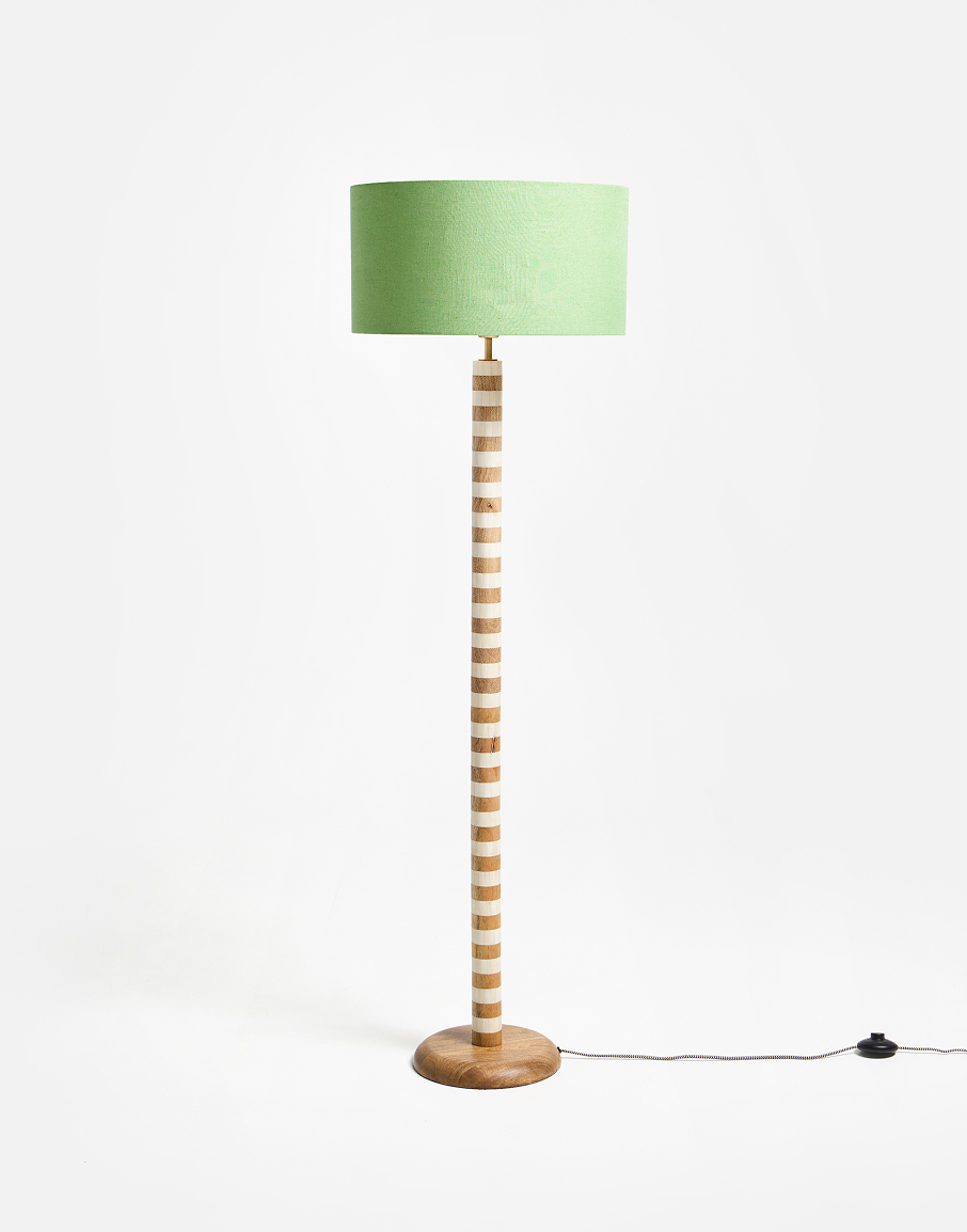 Rayas Striped Wooden Floor Lamp