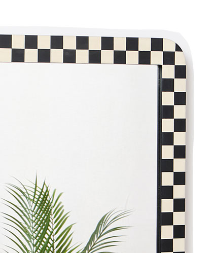 Chequerboard Monochrome Resin Wall Mirror