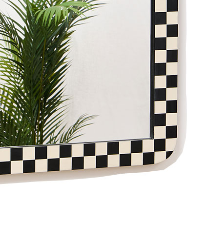 Chequerboard Monochrome Resin Wall Mirror