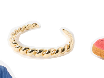 Sombra Gold Tone Twisted Cuff Bangle