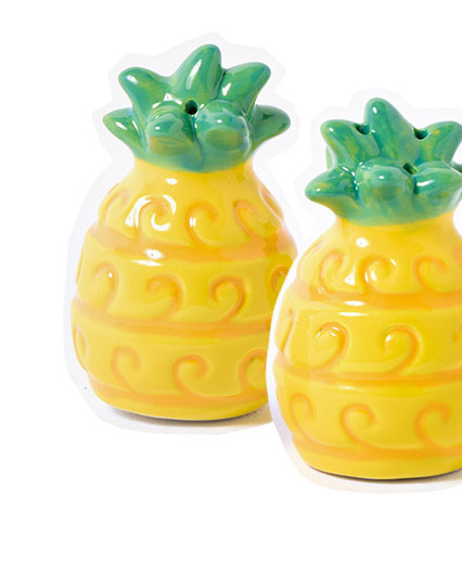 Ceramic Pineapple Salt & Pepper Shakers