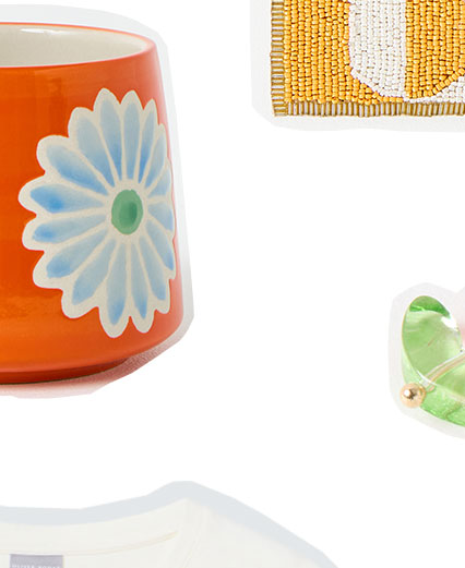 Orange Flower Ceramic Mug