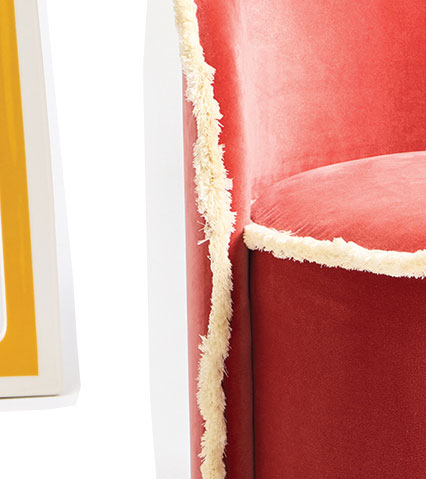 Issey Coral Velvet Dressing Table Chair