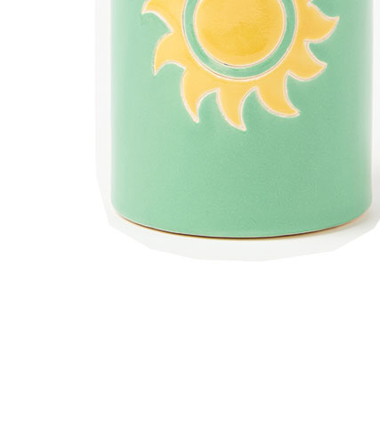 Sun Green & Blue Ceramic Vase