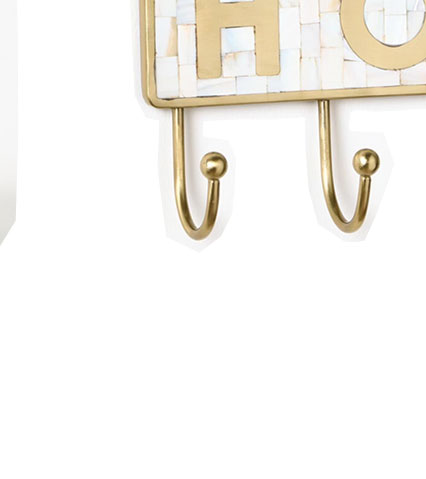 Hola Gold Mother of Pearl Wall Storage Hooks