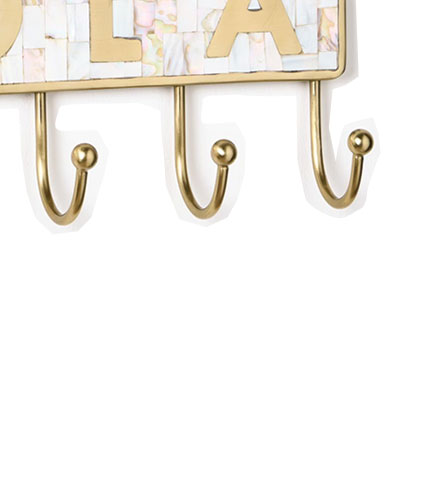 Hola Gold Mother of Pearl Wall Storage Hooks