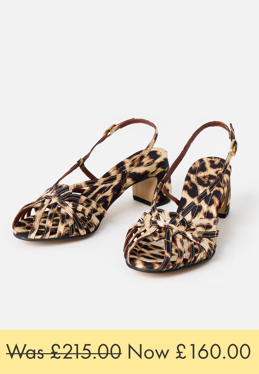 Anonymous Copenhagen Briddie 50 Leopard Satin Heeled Sandals