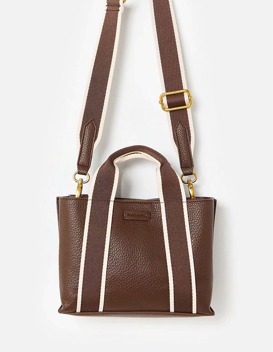 Emma Brown Mini Tote Crossbody Bag