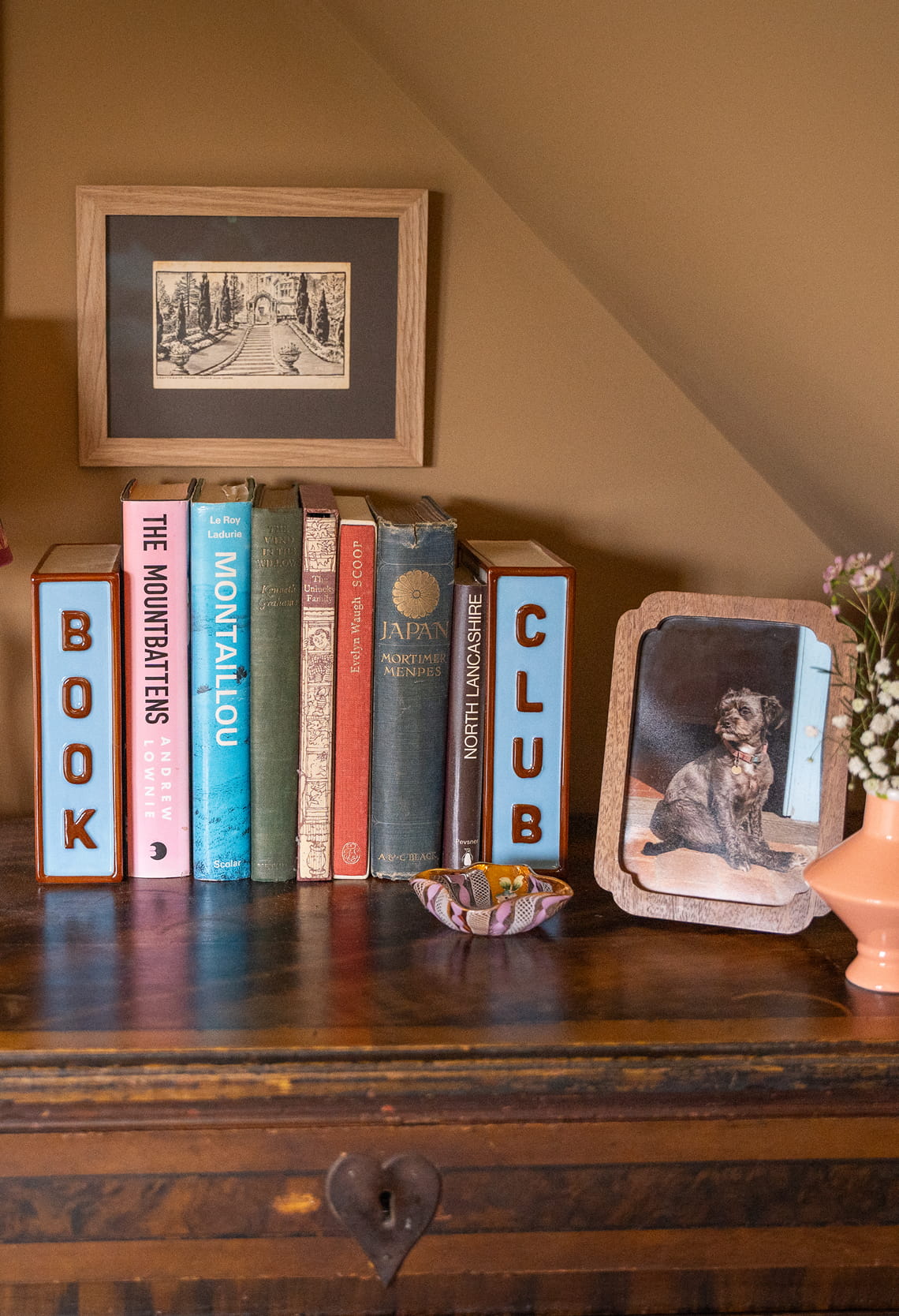 Book Club Striped Ceramic Book Ends