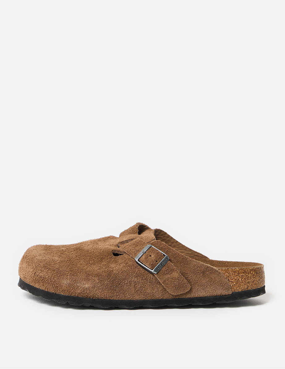 Birkenstock Boston Brown Suede Clogs