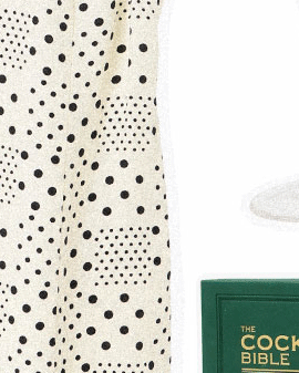 Ecru Cream & Black Polka Dot Mini Shift Dress