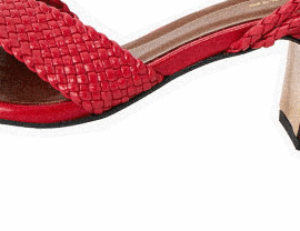 Anonymous Copenhagen Dilaya 55 Red Braided Leather Heeled Sandals