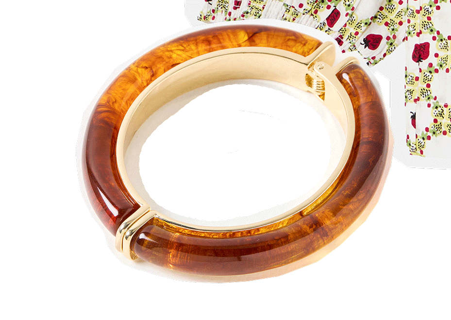 Marci Brown Resin Inlay Bangle