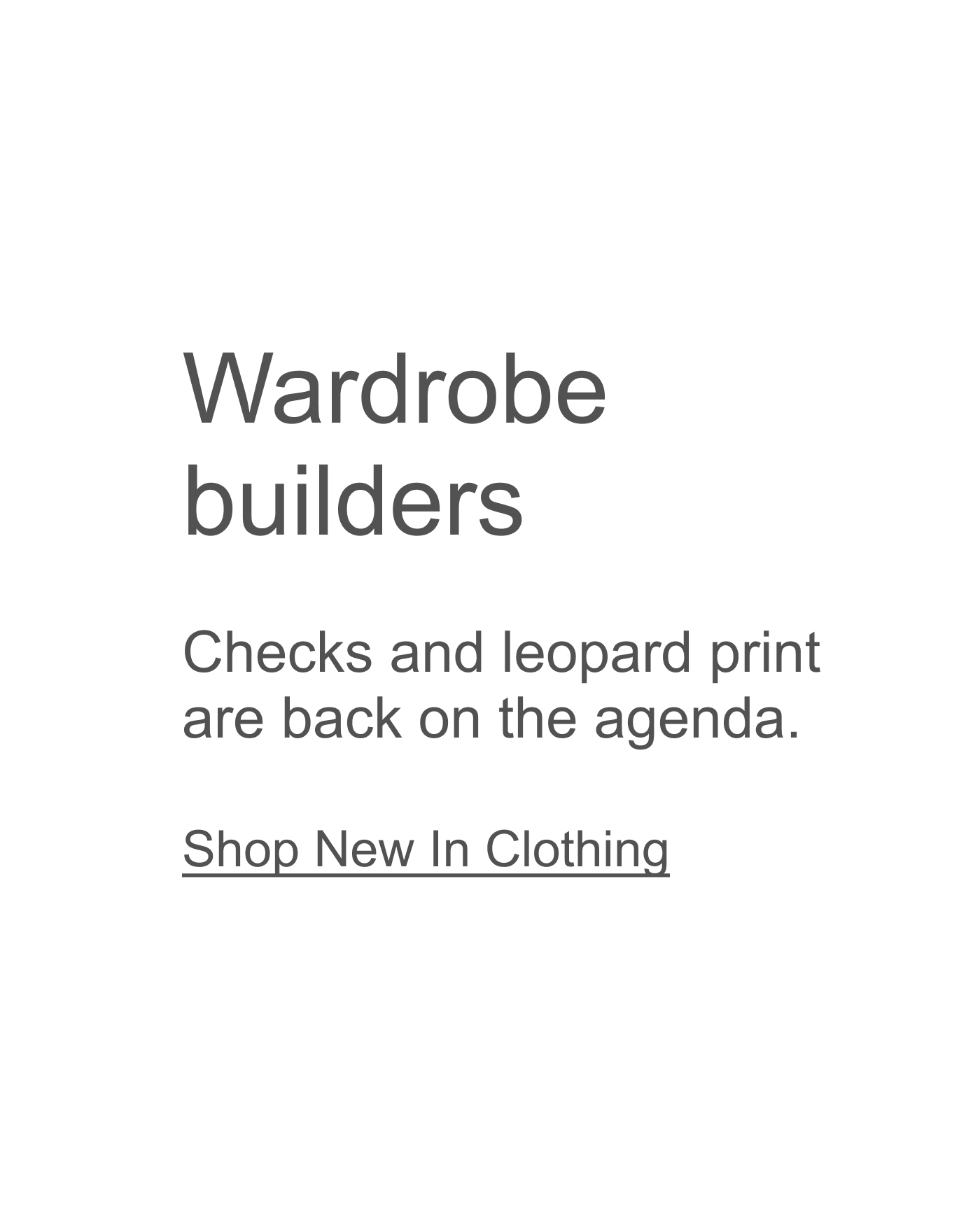 New in Clothing