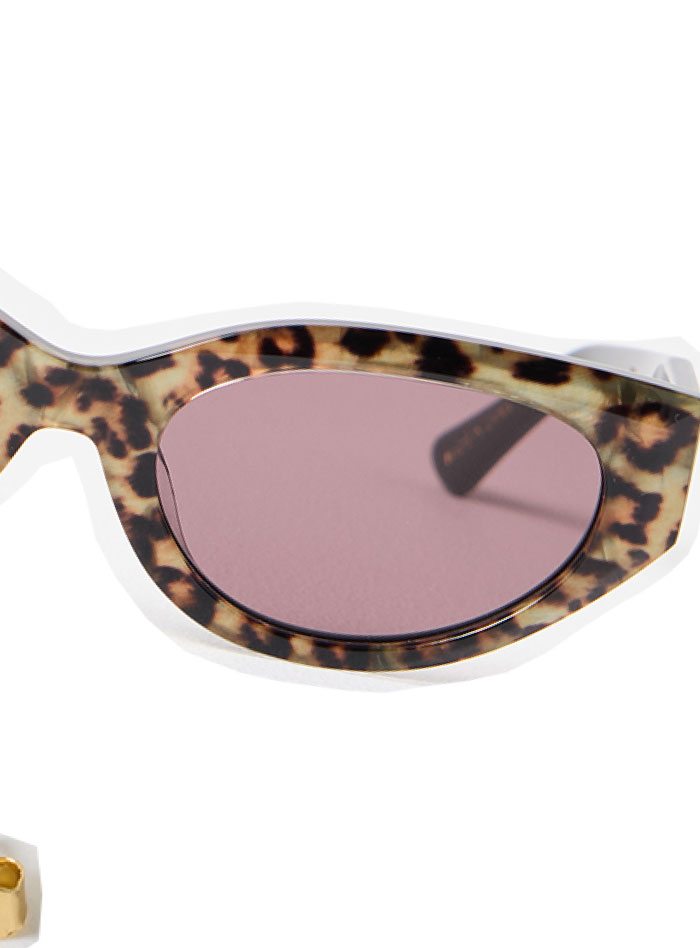 Animal Print Cat Eye Acetate Sunglasses