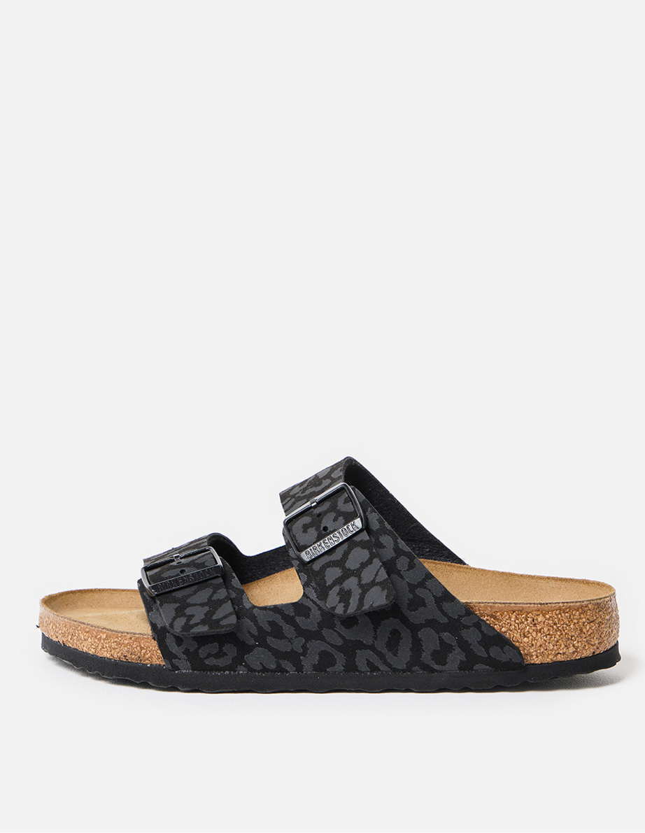 Birkenstock Arizona Black Animal Print Sandals