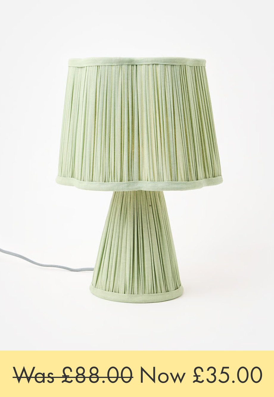 Pli Green Pleated Desk & Table Lamp
