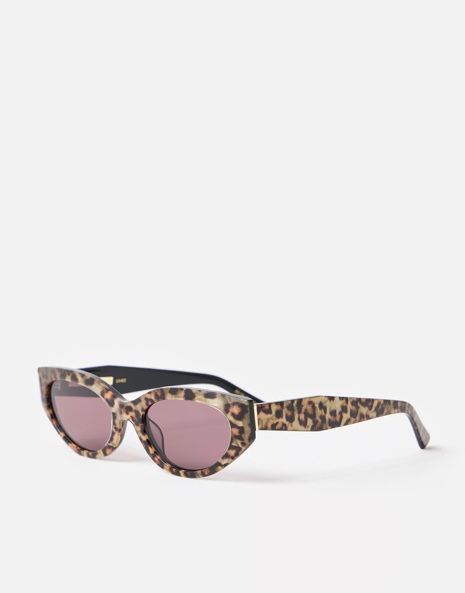 Animal Print Cat Eye Acetate Sunglasses