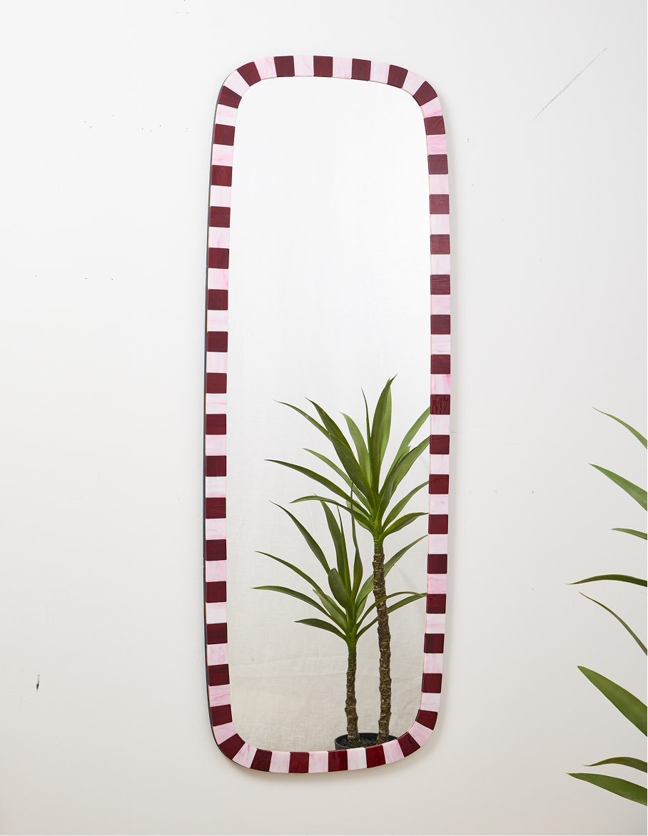 Alyssa Red & Pink Full Length Mirror