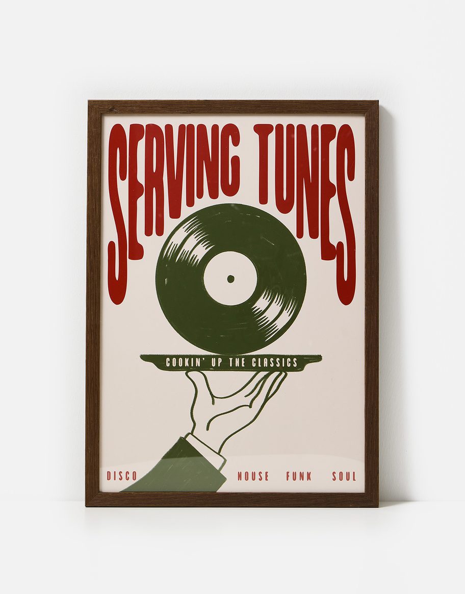 Serving Tunes Wall Art Print