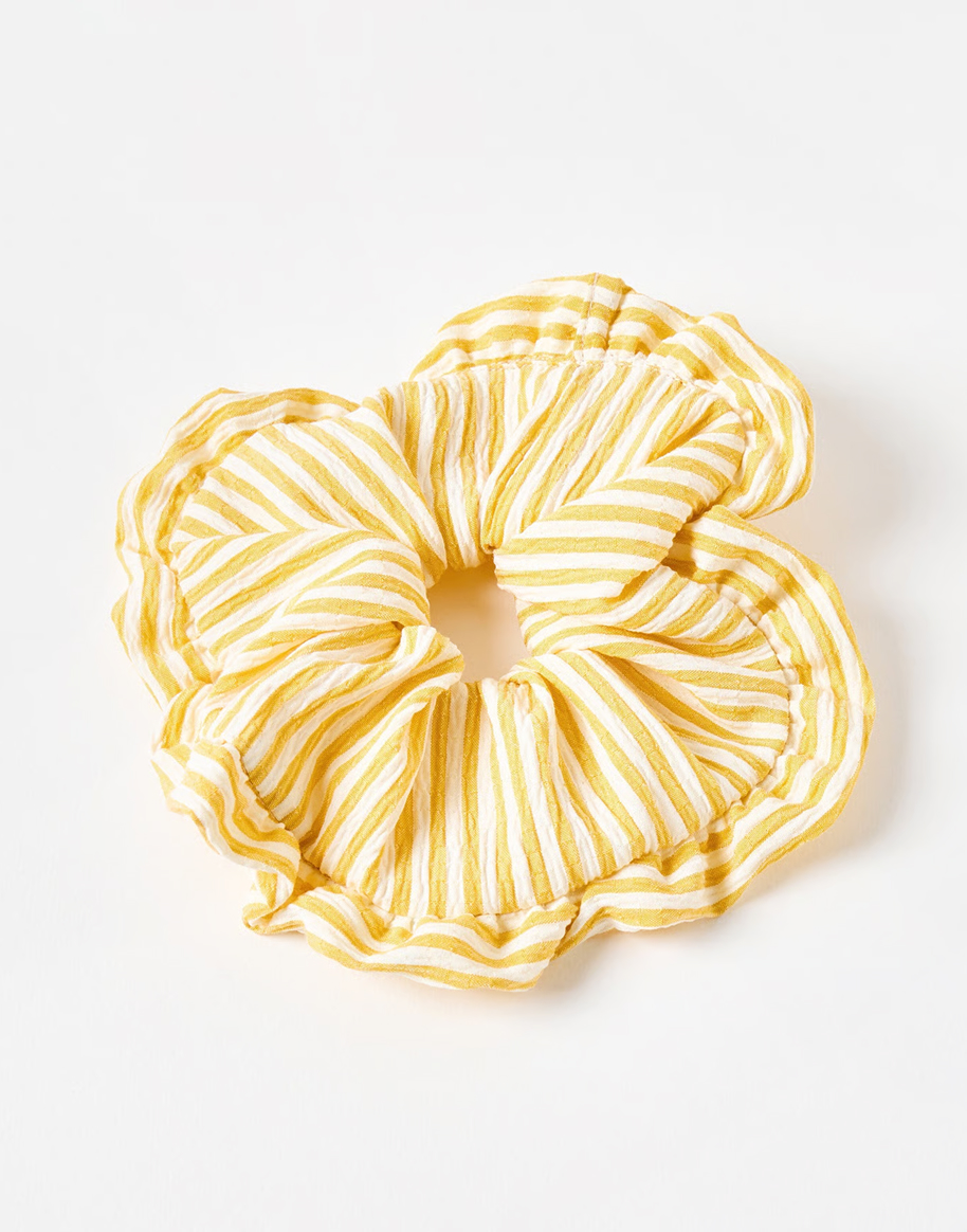 Kinsley Yellow Stripe Scrunchie