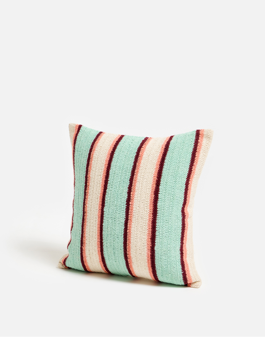 Crochet Striped Cushion Cover 45x45cm