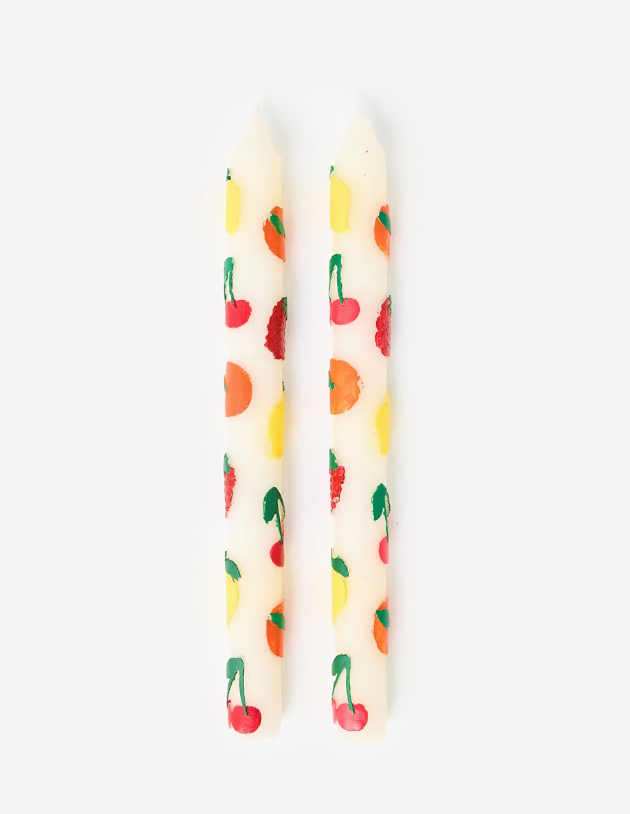 Fruit Dinner Candles Set of Two