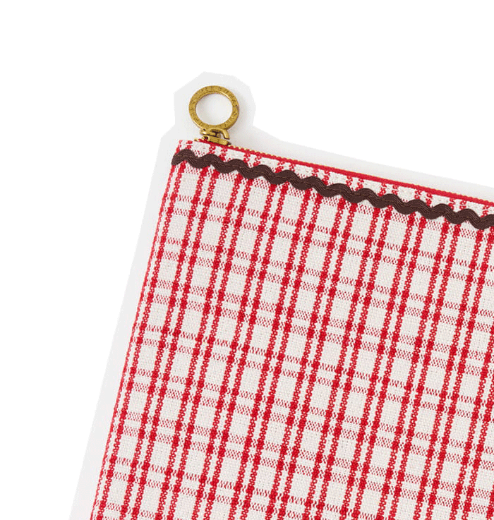 Red Checked Laptop Case