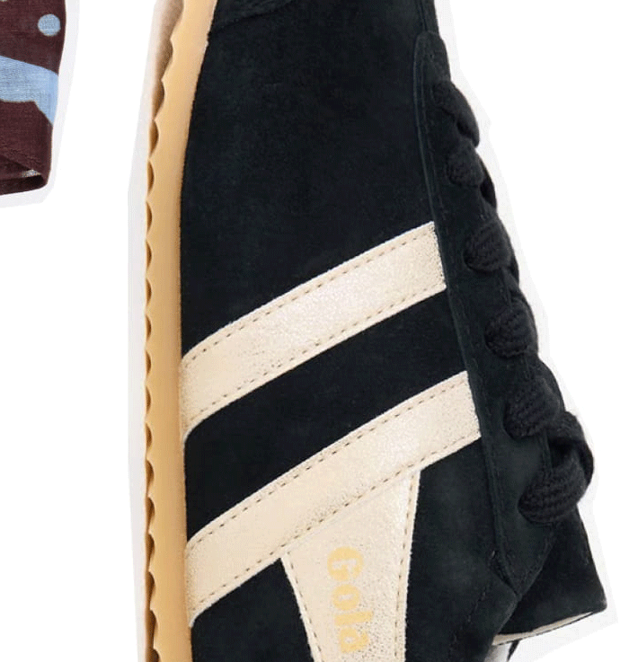 Gola Aurora Black & Gold Trainers