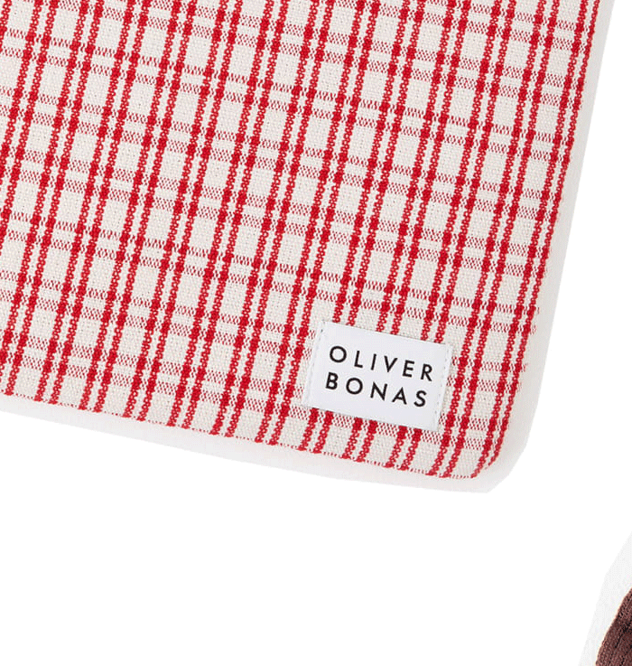 Red Checked Laptop Case