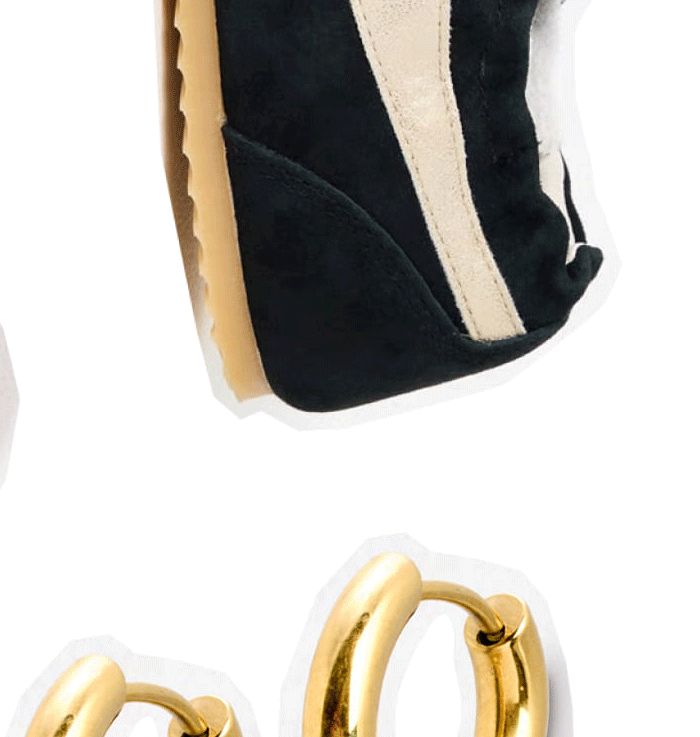 Gola Aurora Black & Gold Trainers