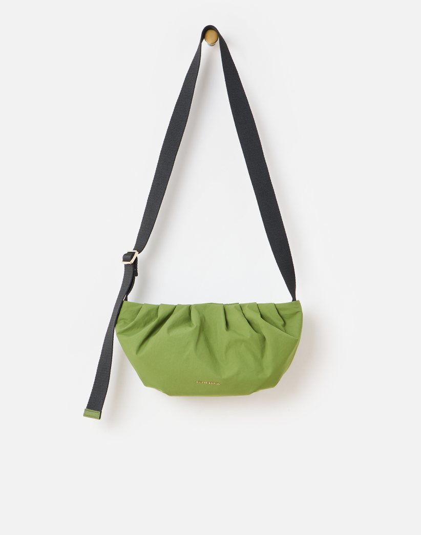 Ava Green Gathered Belt Bag Medium