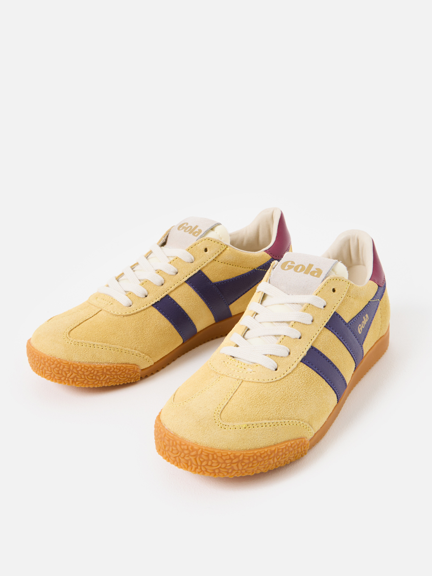 Gola Elan Pollen Yellow & Plum Trainers