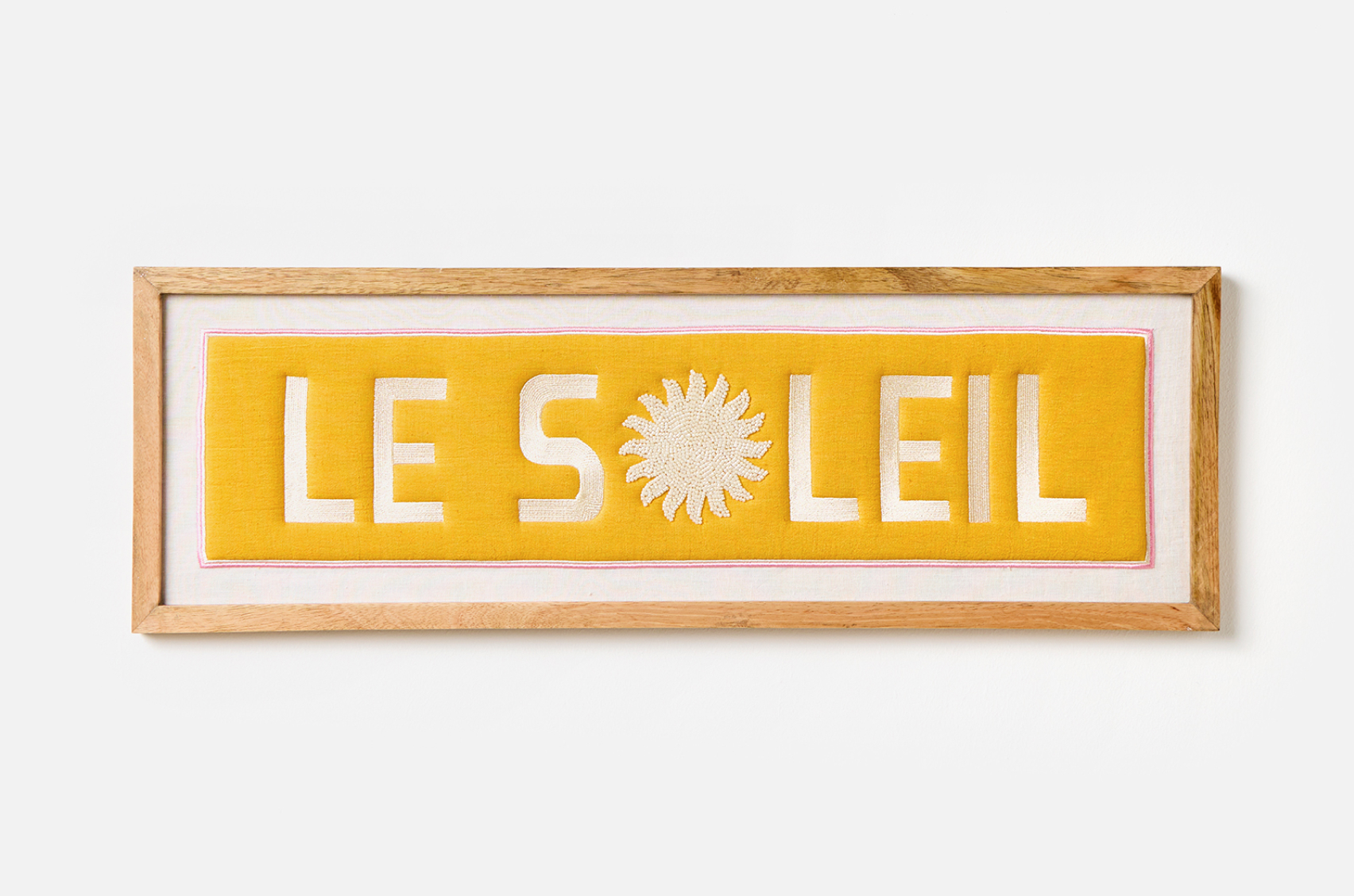 Le Soleil Embroidered Framed Wall Art