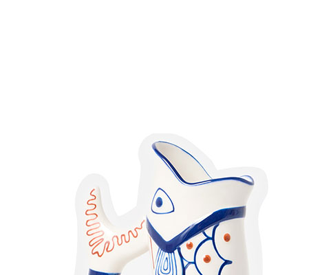 Albert Large Blue Fish Jug