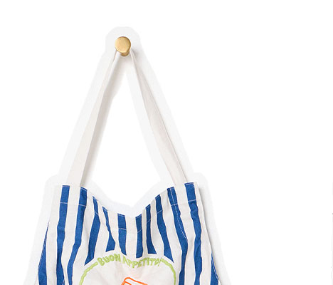 Blue & White Striped Pizza Club Apron