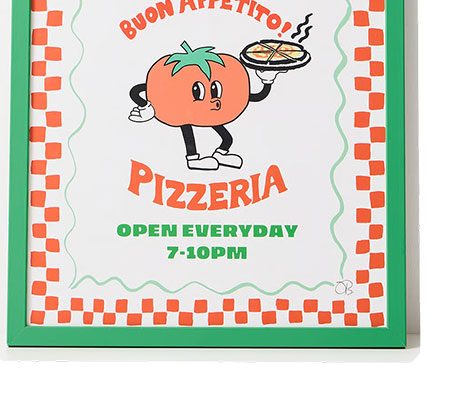 Pizza Club Wall Art Print