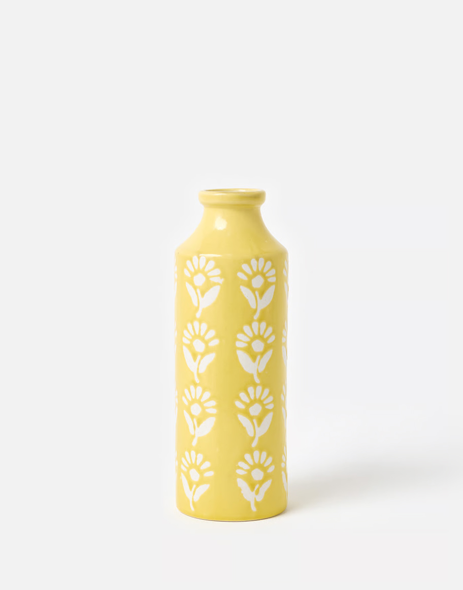 Fleur Yellow Ceramic Vase