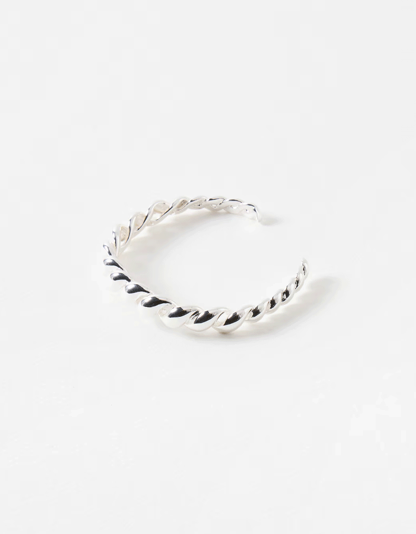 Leona Curved Gold Tone Bangle
