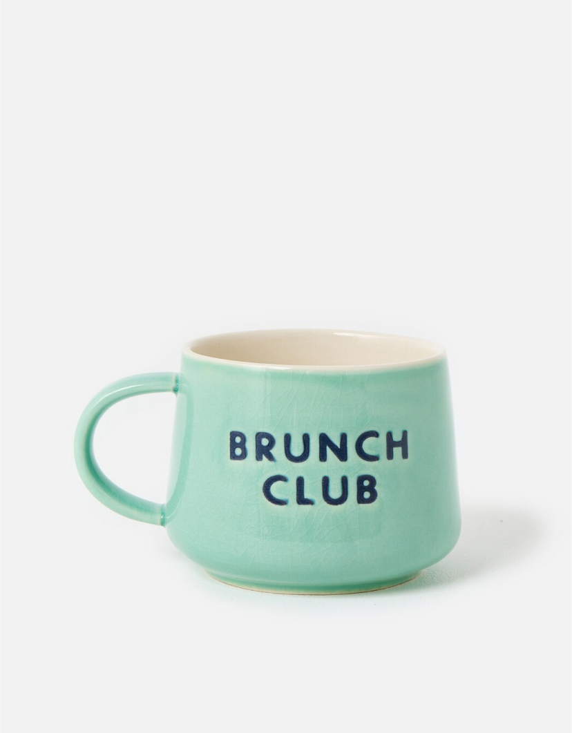Brunch Club Blue Ceramic Mug
