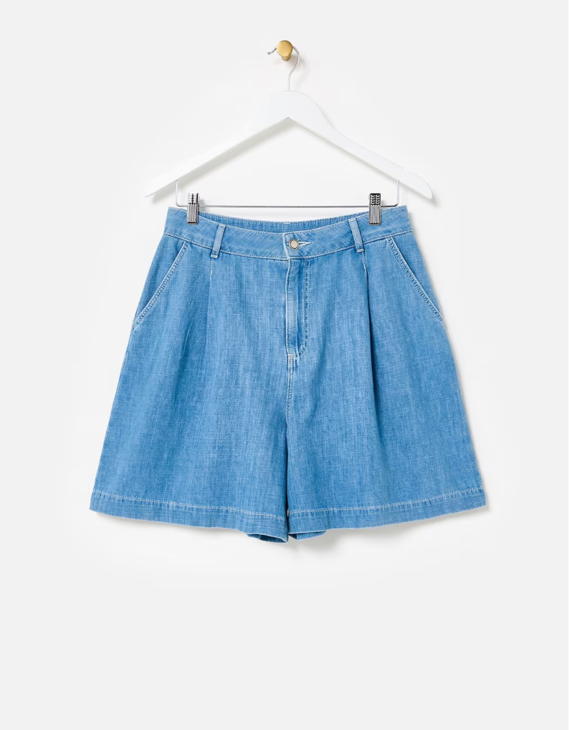 Blue Chambray City Shorts