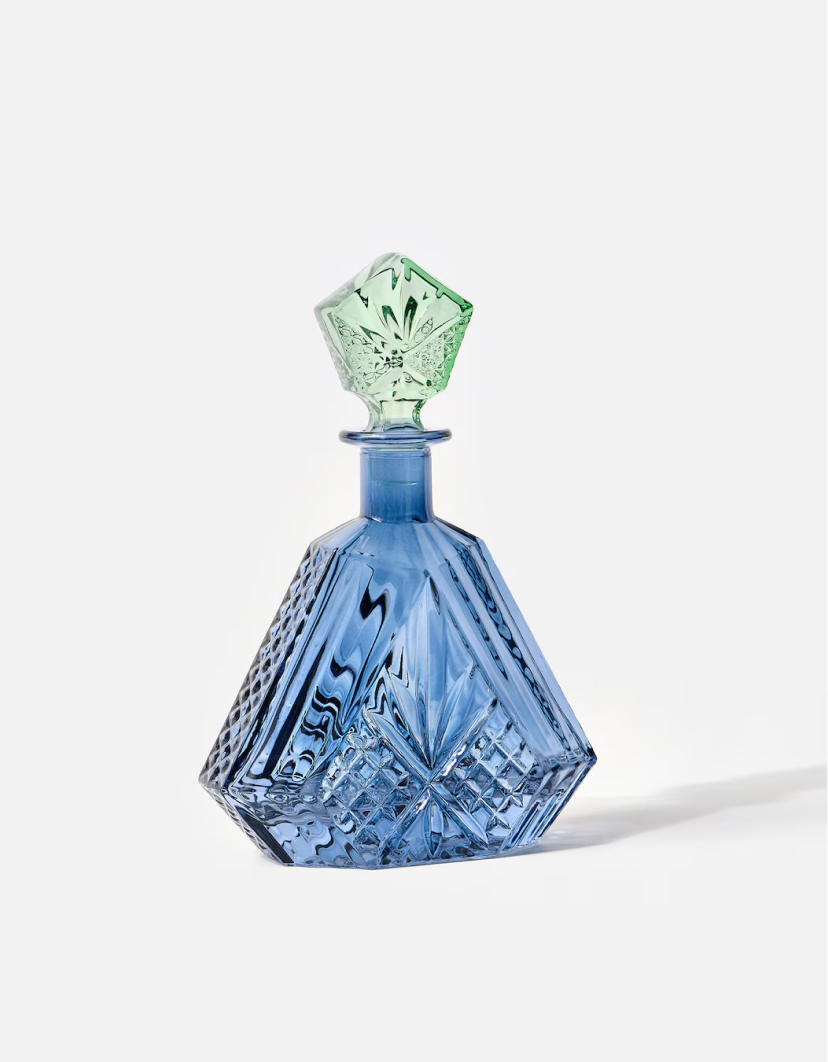 Jewel Blue Glass Decanter