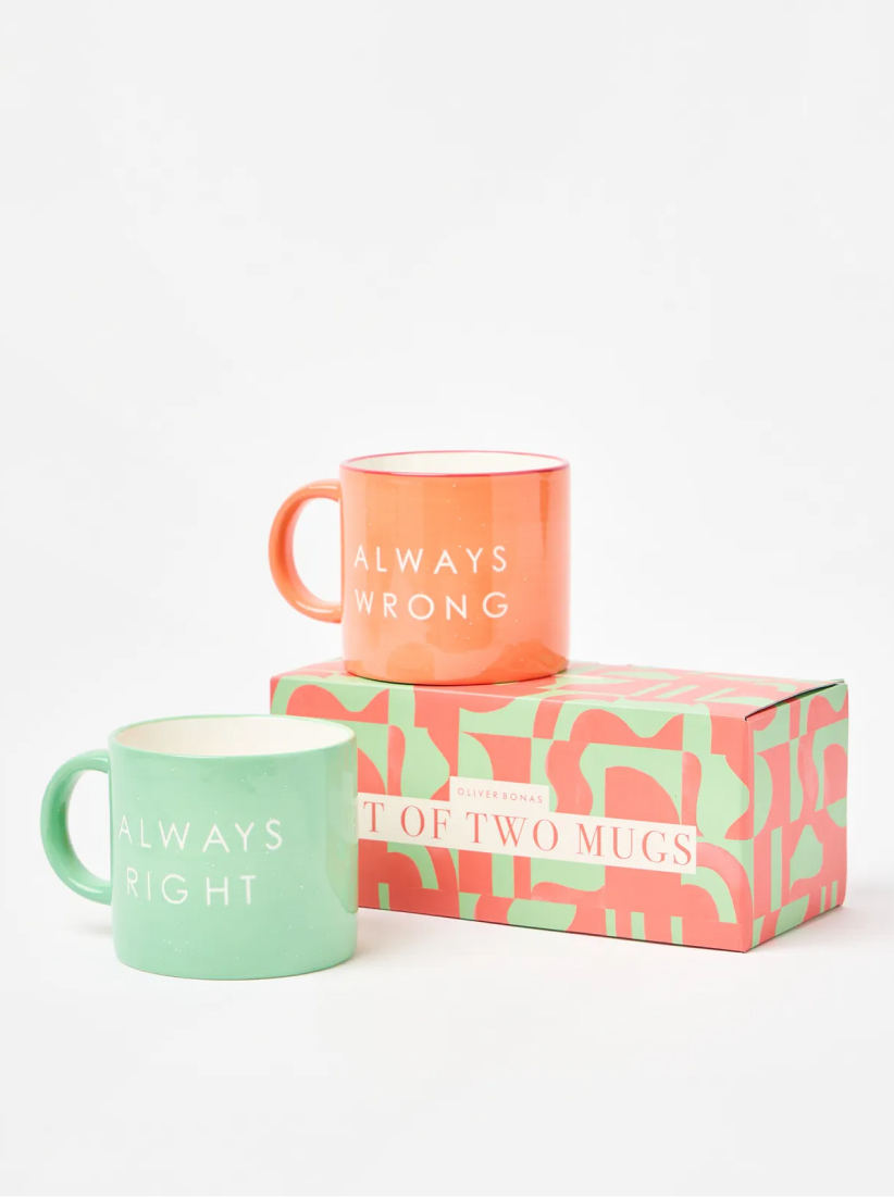 Always Right Always Wrong Mugs Set of Two