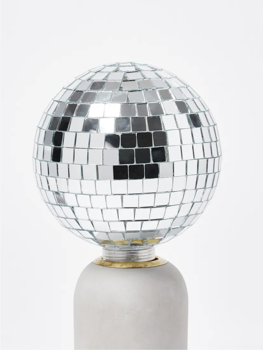 Disco Ball Silver E27 40lm LED Light Bulb