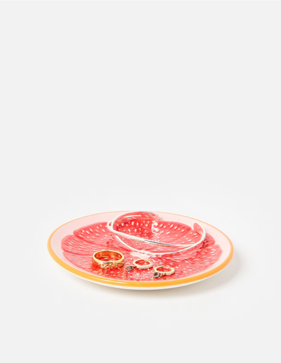 Round Grapefruit Trinket Dish